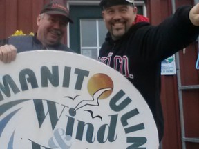 Supplied photo
A merry Manitoulin merger for two busy and productive Kagawong residents: Brian Laidley, of Wind 'N Wave kayak and canoe products, has joined Brad MacKay, owner of Manitoulin Cedar Products, on Highway 540.