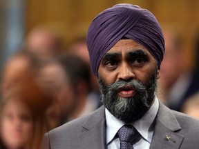 Defence Minister Harjit Sajjan answers a question during Question Period in the House of Commons on Parliament Hill in Ottawa, on Thursday, December 10, 2015. (The Canadian Press/Fred Chartrand)