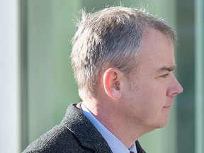 Dennis Oland heads to the Law Courts where he was found guilty of second degree murder in the death of his father, Richard Oland, in Saint John, N.B. on Saturday, Dec. 19, 2015. THE CANADIAN PRESS/Andrew Vaughan