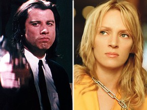 John Travolta in "Pulp Fiction" and Uma Thurman in Kill Bill Vol. 1."