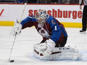 Colorado Avalanche goalie Semyon Varlamov. (THE CANADIAN PRESS/AP/David Zalubowski)