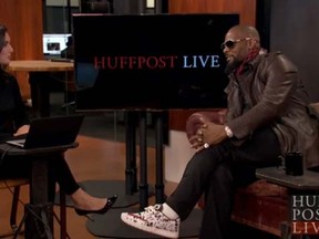 Huffington Post journalist Caroline Modarressy-Tehrani interviews R. Kelly during HuffPost Live on Monday. (Huffingtonpost.com screengrab)
