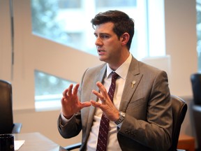 Edmonton Mayor Don Iveson speaks to the Sun in his Year Ender at City Hall in Edmonton, Alberta on Dec. 17, 2015. Perry Mah/Edmonton Sun