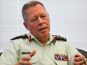 Chief of Defence Staff Gen. Jonathan Vance is interviewed by The Canadian Press in Ottawa, Monday, Dec. 14, 2015.  THE CANADIAN PRESS/Fred Chartrand