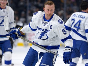 Tampa Bay Lightning centre Steven Stamkos warms up prior to the game against the Los Angeles Kings at the Staples Center earlier this month. (Jayne Kamin-Oncea/USA TODAY Sports)