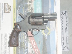 Toronto Police released this photo of a loaded .38-calibre firearm they say was found Tuesday, December 22, 2015 at Scarborough Hospital - Birchmount campus by custodial staff cleaning the public cafeteria.