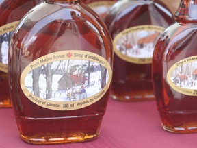 Maple syrup made in Northumberland County. (Pete Fisher/Northumberland Today/Postmedia Network)