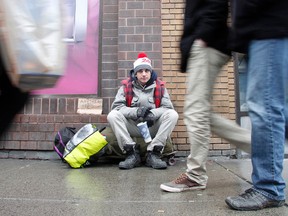 Cody Rousson, 23, has been on the streets for about six years now. He says he hates being homeless and would like a house and happiness for Christmas this year.
MATT DAY/OTTAWA SUN