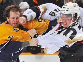 Former Belleville Bulls captain Matt Beleskey (right) now plays in the NHL for the Boston Bruins. (NHL.com)