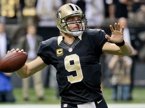 New Orleans Saints quarterback Drew Brees (9) throws against the Detroit Lions at the Mercedes-Benz Superdome. (Derick E. Hingle/USA TODAY Sports)