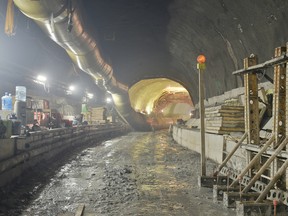 LRT tunnel near the future Rideau station. (Submitted)