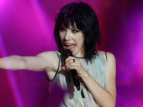 Carly Rae Jepsen performs at the MTV World Stage Live in Petaling Jaya, near Kuala Lumpur, Malaysia on Saturday, Sept. 12, 2015. (AP Photo/Joshua Paul)