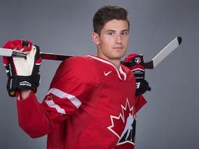 Canada National Junior team member Brendan Perlini poses for a photo at the 2015 Hockey Canada Under-20 Summer Showcase in Calgary on Aug. 1, 2015. THE CANADIAN PRESS/Hockey Canada Images, James Emery