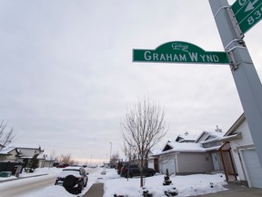 The area of Graham Wynd and 199 Street is seen in Edmonton, Alta., on Monday December 28, 2015. A woman was taken to hospital after being shot in the area on Dec. 27. Ian Kucerak/Edmonton Sun