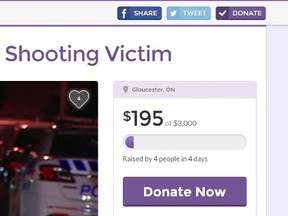 Francisco Narvaez created a gofundme page in attempts to help his friend, who remains unnamed, while she is off work recovering from a stray gunshot wound to her foot which hit her while she was sleeping in her apartment. (Photo gofundme screengrab)