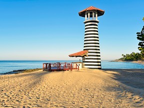 The Iberostar Hacienda Dominicus in Bayahibe, Dominican Republic, has a beautiful beach setting with lighthouse bar. PHOTO COURTESY IBEROSTAR