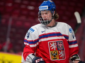 Pavel Zacha was injured during the Czech Republic's shootout loss to Russia and missed his team's second world junior championship game against Slovakia Monday, but is expected to return to the lineup in the near future, according to worldjunior2016.com. The 18-year-old Sarnia Sting forward had two shots on goal in his team's opener. (JOHANY JUTRAS/Postmedia File Photo)
