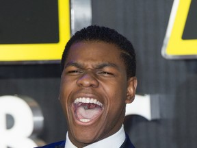 Actor John Boyega at the European premiere of "Star Wars - The Force Awakens" in London. (WENN.COM