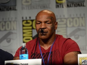 Mike Tyson speaks during the “Mike Tyson Mysteries” panel at Comic-Con International on Friday, July 10, 2015, in San Diego, Calif. (Photo by Tonya Wise/Invision/AP)