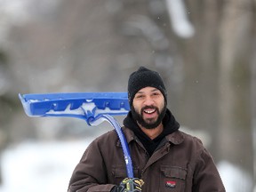 Chuck Lambert enjoys shovelling his sidewalk, and many of his neighbours feel the same way -- so their walks are always well-cleared.