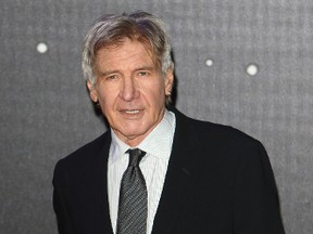 Harrison Ford attends European premiere of "Star Wars: The Force Awakens" at Leicester Square, London, Dec. 16, 2015. (WENN.COM)