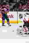 Edmonton defenceman Darnell Nurse (25) bounces a shot off Anaheim goaltender John Gibson (36) during the second period of a NHL game between the Edmonton Oilers and the Anaheim Ducks at Rexall Place in Edmonton, Alta. on Thursday December 31, 2015. Ian Kucerak/Edmonton Sun/Postmedia Network