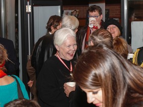 Lt.-Gov. Elizabeth Dowdeswell speaks with many Kingstonians during the reception at the New Year's Levee at the Grand Theatre on Friday. (Julia McKay/The Whig-Standard)