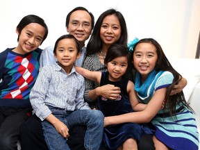 Gino Donato/Sudbury Star
Dr. David Ewing-Bui with his wife, Khanh, and children Tavin, Kydan, Kira and Tyanne.