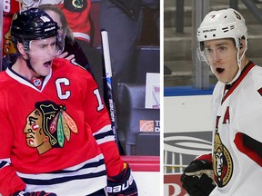 Two players to watch Sunday night are Jonathan Toews and Kyle Turris. SUN FILES