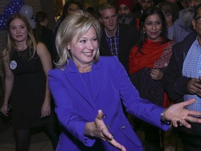 Bonnie Crombie celebrates her mayoral win in Mississauga October 27, 2014. (Dave Thomas/Toronto Sun)