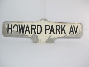 Decommissioned Toronto street sign available for auction from Platinum Liquidations. (platinumliquidations.com)