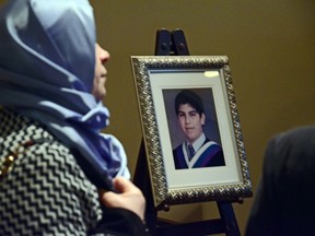 Numerous portraits of Zaher 'Zack' Noureddine were set up at a funeral home in Vanier during a wake in Vanier on Jan. 3, 2016.. He was killed Dec. 30 during a "brazen" attack in Toronto.
SAM COOLEY/Ottawa Sun