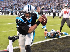Panthers QB Cam Newton had 293 passing yards and two touchdown passes in Carolina's win on Sunday. (USA TODAY SPORTS/PHOTO)