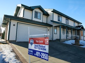 A home is seen for sale in Edmonton's southwest on Tuesday Jan. 28, 2014. Tom Braid/Edmonton Sun file photo