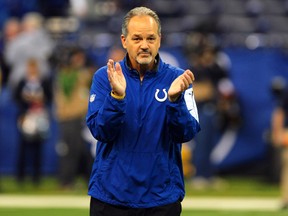 The Colts and head coach Chuck Pagano have come to an agreement on a contract extension on Monday, Jan. 4, 2016. (Thomas J. Russo/USA TODAY Sports)