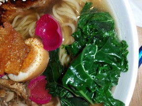 The Prairie Noodle Shop’s roasted barley chicken ramen bowl. Photo by Graham Hicks
