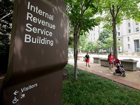 This photo taken Aug. 19, 2015 shows the The Internal Revenue Service (IRS) Building in Washington.  (AP Photo/Andrew Harnik)