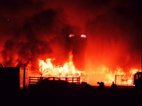An August 2002 blaze at Woodbine Racetrack killed 31 horses.
