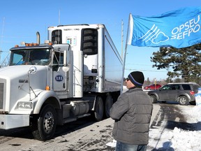 Guards held a information picket line at the Ottawa Carleton Detention Centre in Ottawa Ontario Tuesday Jan 5, 2016. The Ontario government is sending food, medicine and portables to jails across the province as managers get set to take over in the event of a lockout or strike by correctional officers as early as this weekend.  Tony Caldwell/Ottawa Sun/Postmedia Network