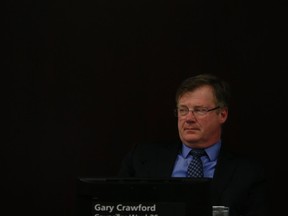 Budget chairman Gary Crawford in committee meeting at City Hall on Tuesday, January 5, 2016. (Jack Boland/Toronto Sun)