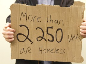 A new report by the Canadian Press states more than 2,250 Canadian veterans are homeless.PHOTO ILLUSTRATION