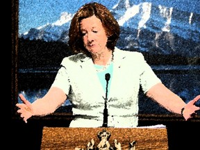 PHOTO ILLUSTRATION: Former Alberta premier Alison Redford. The original photo has been processed to resemble a painting. Her official painted portrait is expected to be hung on the walls of the Alberta legislature this spring -- and Redford will be on hand for the unveiling. (DAVID BLOOM/ORIGINAL PHOTO/EDMONTON SUN)