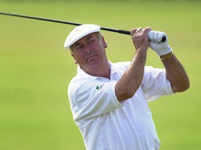 This is a July 20, 2000 file photo of Ireland’s Christy O’Connor Jr. in action at the 2000 British Open at St. Andrews in Scotland. (Rebecca Naden/PA, File via AP)