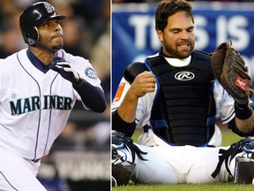 Ken Griffey Jr. (left) and Mike Piazza (right) were elected to the Baseball Hall of Fame on Wednesday, Jan. 6, 2016. (AP/Reuters/Files)