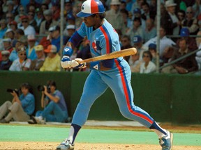 This is a 1983 file photo showing Tim Raines of the Montreal Expos checking his swing. (AP Photo/File)
