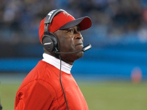 The Buccaneers fired head coach Lovie Smith late Wednesday after the team went 6-10 this year and 8-24 over the last two seasons. (Bob Leverone/AP Photo)