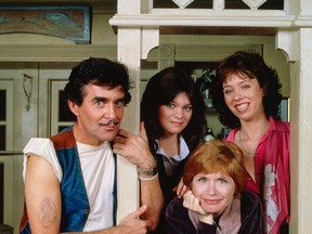 The "One Day at a Time" cast, with Pat Harrington Jr., far left.
