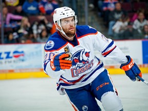 Bakersfield Condors forward #20 Zack Kassian during American Hockey League (AHL) action at the Rabobank Arena in Bakersfield, California on Jan 2, 2016. The Condors are owned by  Oilers Entertainment Group (OEG). On Dec. 28, 2015, the Edmonton Oilers traded for Kassian by sending goaltender Ben Scrivens to the Montreal Canadiens. Photo Mark Nessia/Mark Nessia Photography