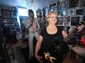 Bernice Leach shows off the room of her Scarborough apartment dedicated to Elvis Presley Thursday, January 7, 2016. (Veronica Henri/Toronto Sun/)