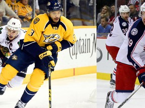 Ryan Johansen and Seth Jones were traded for each other on Wednesday. (USA Today/Getty Images)